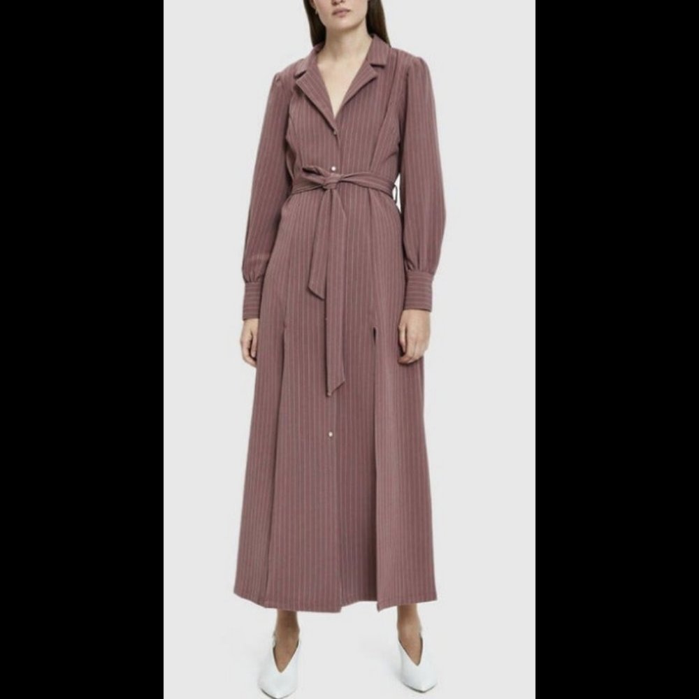 Farrow Luna Striped Maxi Dress Large
